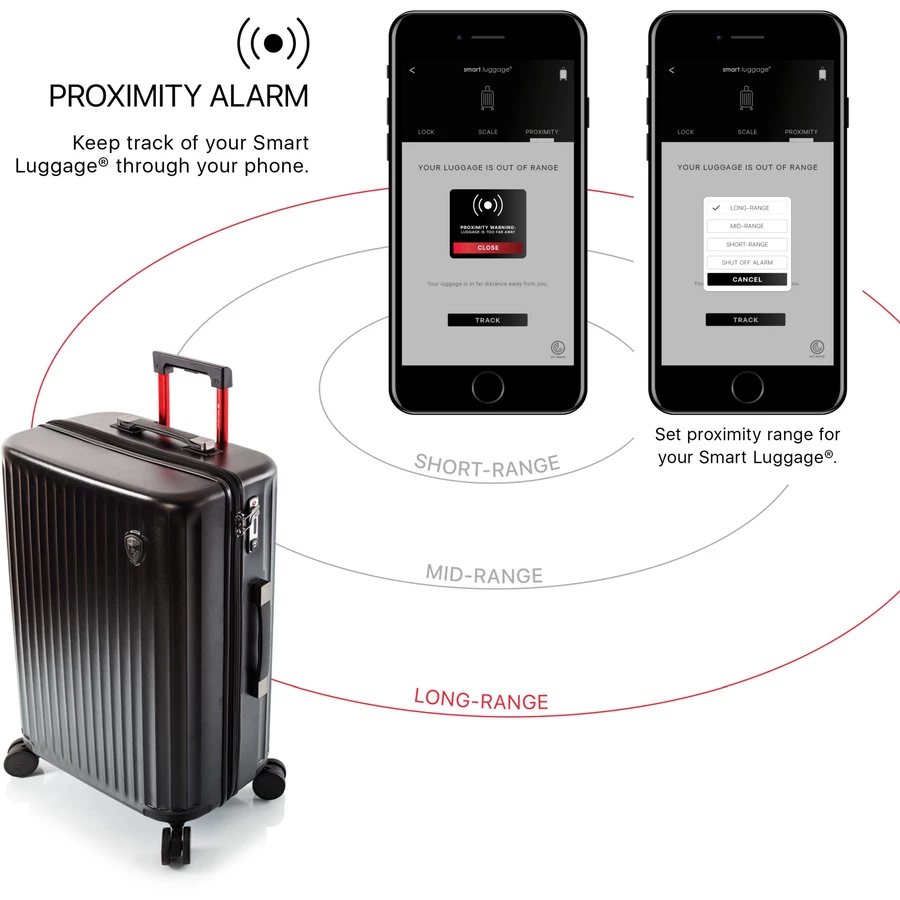 Heys SmartLuggage - 4-Rollen Trolley M silver