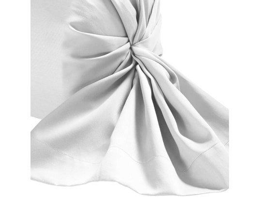 TERRE DE NUIT - Taie d'oreiller Taie de traversin blanc 100% satin de coton 180 cm