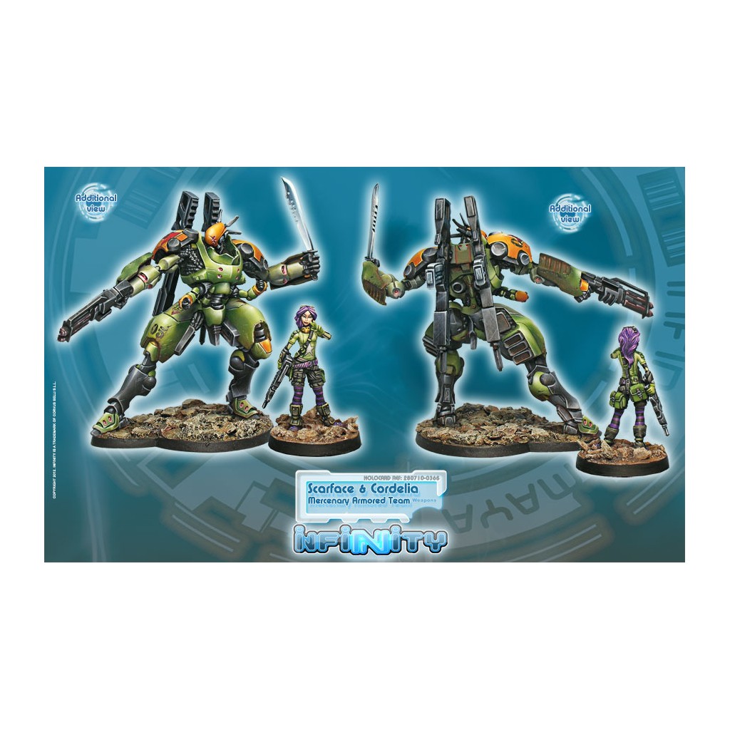Infinity - Mercenaries - Scarface & Cordelia Armored Mercenary Team