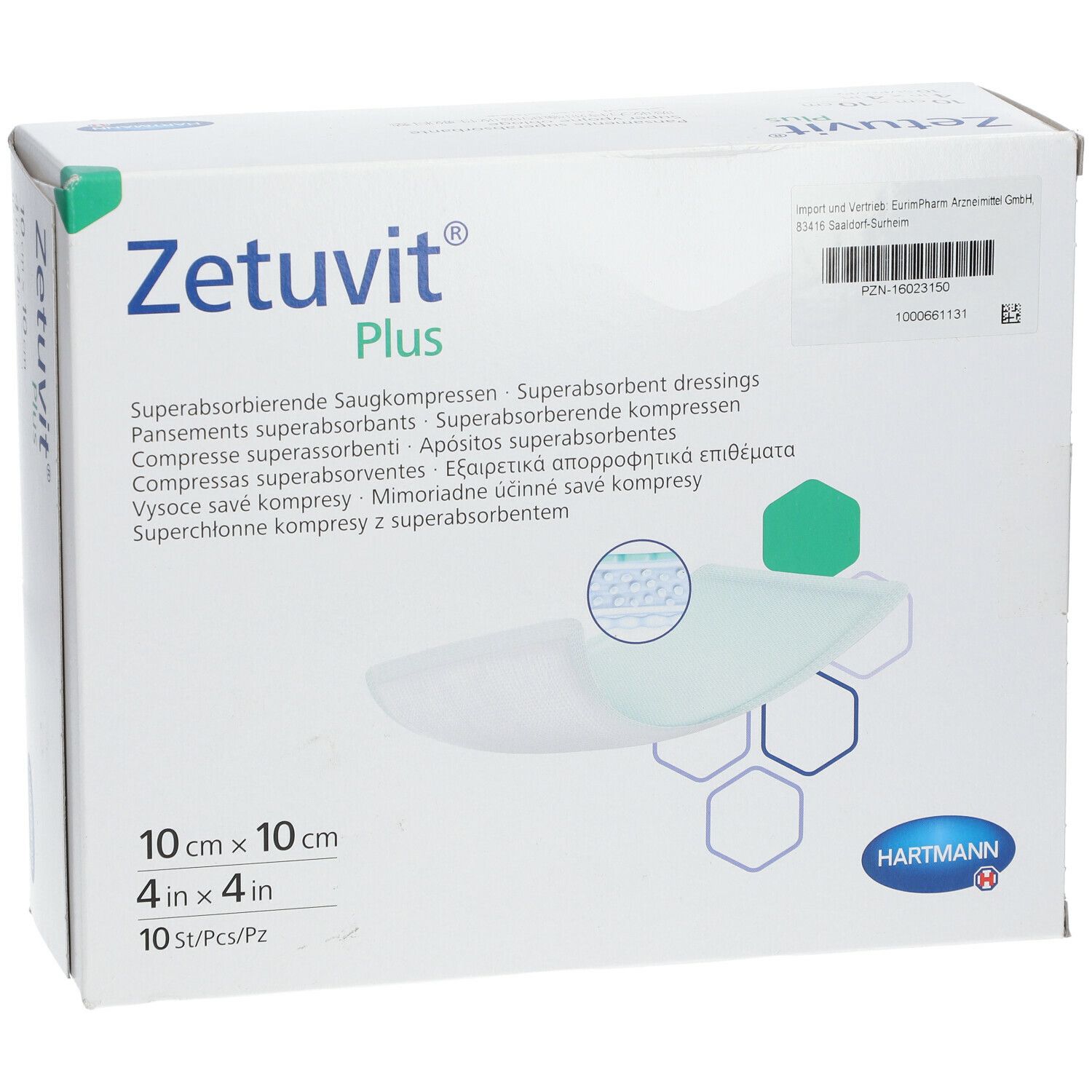 Zetuvit ® Plus 10 cm x 10 cm steril