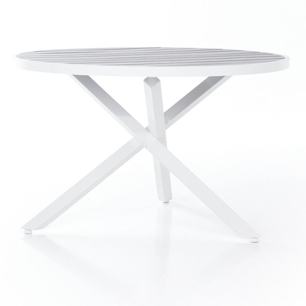 SPISEBORD SUNFUN SMYGEHUK Ø118CM GRÅ/HVIT