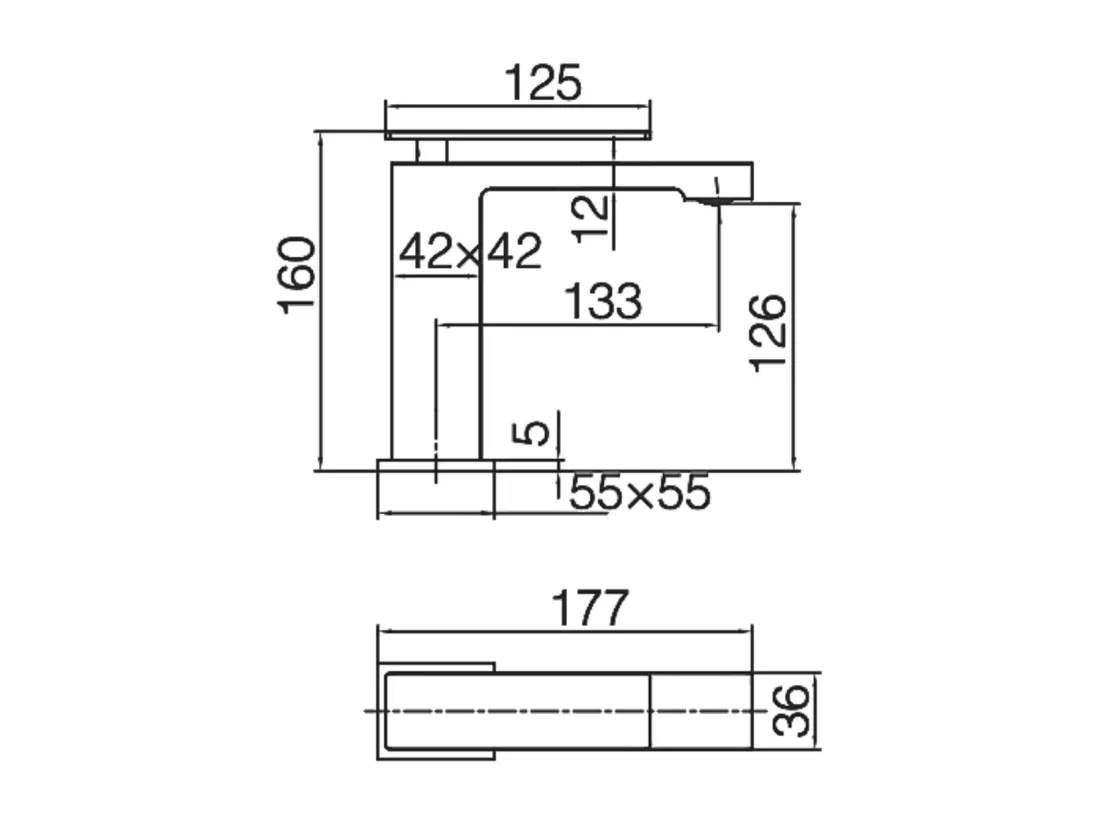 Robinet Mitigeur de Lavabo anti-calcaire Bec Bas Or Rose Cuivré IMEX PISA BDP048-1ORC