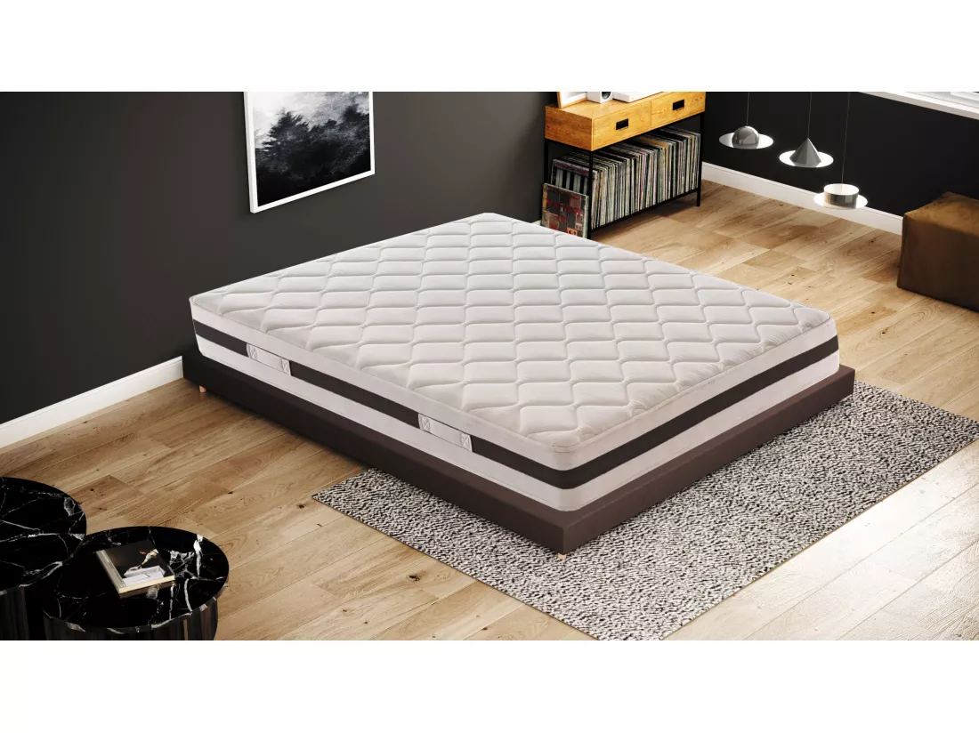 Matelas 900 Ressorts ensachés et mousse mémoire 9 Zones de confort Hauteur 22 cm 140x190 cm