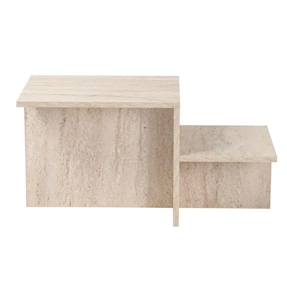 CALICOSY - Salontafel HARMONY - Travertijn - 40x77x40 cm