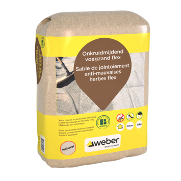 Weber Beamix onkruidmijdend voegzand flex naturel 15 kg