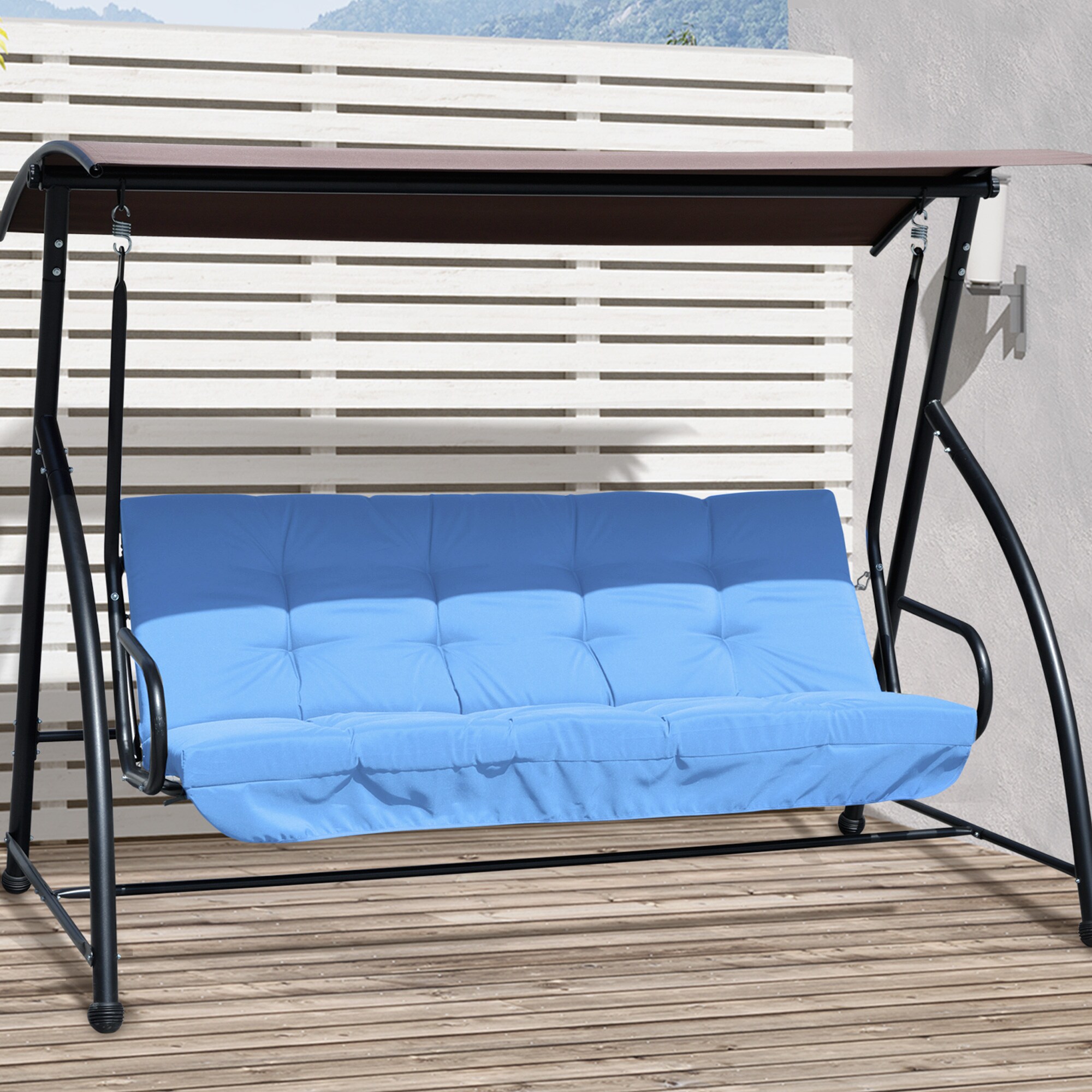 Outsunny Sitzkissen mit 6 Bändern 170L x 100B x 8H cm