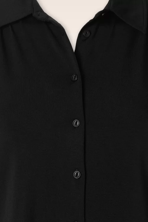 King Louie Carina Light blouse in zwart