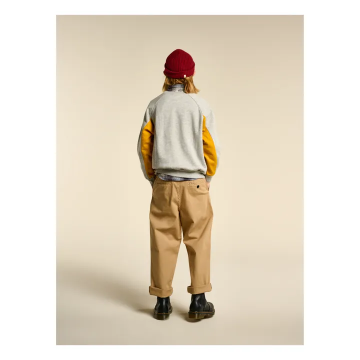 Bellerose Sweat Colorblock Fortino | Gris chiné