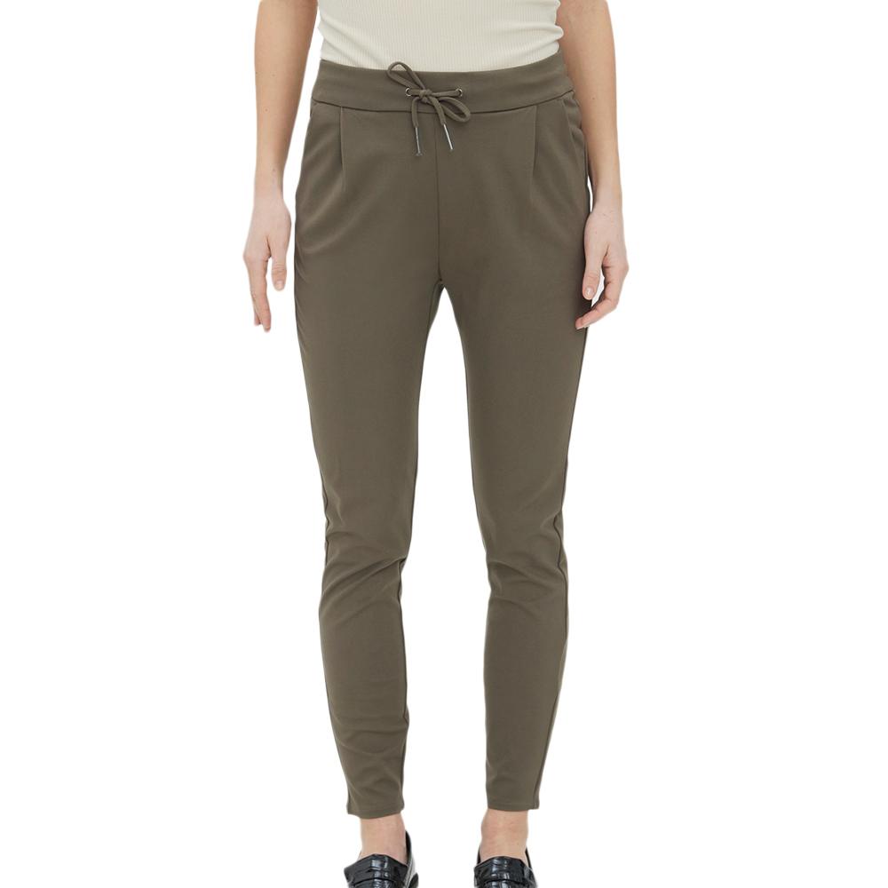 Vero Moda Pantalon Kaki Marron Femme Meva