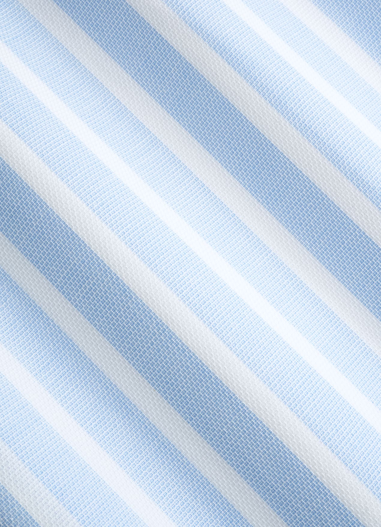 Chemise coupe très ajustée avec col d'une seule pièce bleu à rayures