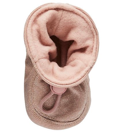 Melton Krabbelschuhe - Polyester/Seide - Pink m. Glitzer