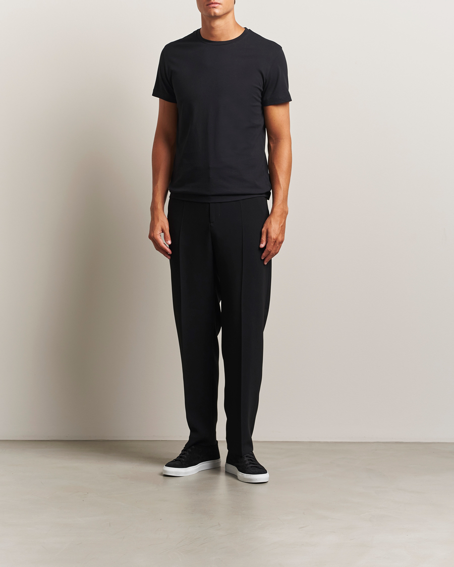 Filippa K Lightweight Cotton Crew Neck T-Shirt Black