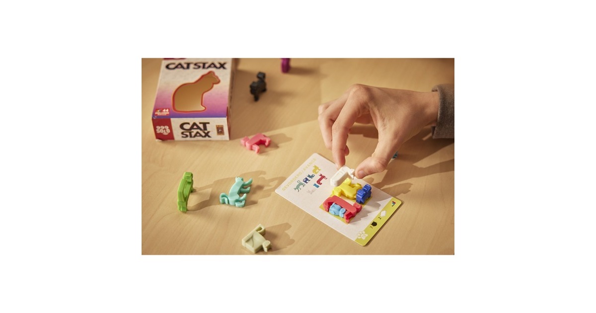 999 GamesCat Stax Denkspel  (Nederlands, 1 speler, Vanaf 7 jaar, 44 opdrachten)