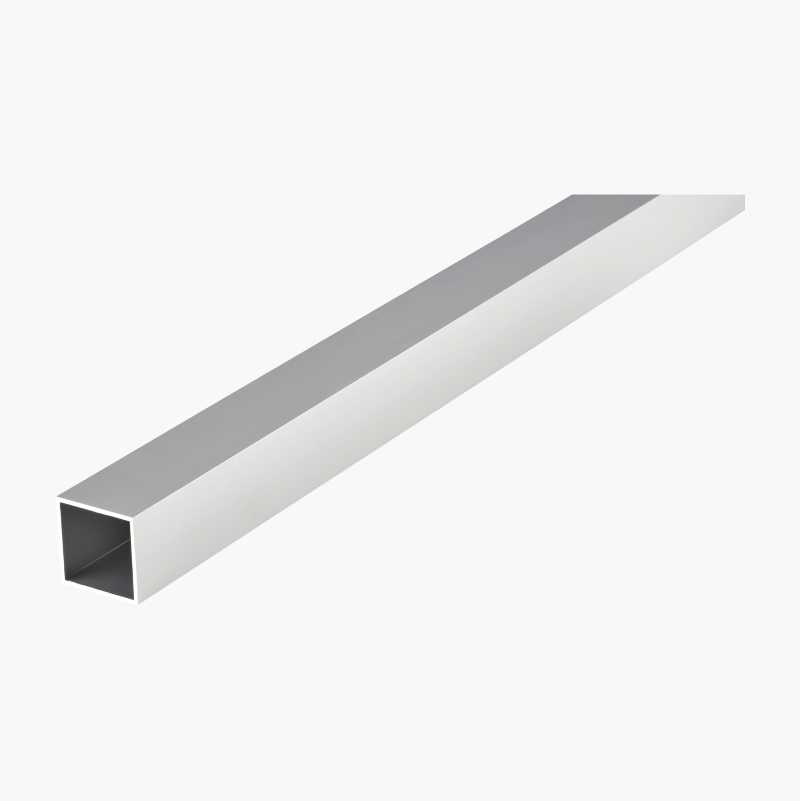 Firkantrør, aluminium, 40 x 40 x 2000 mm