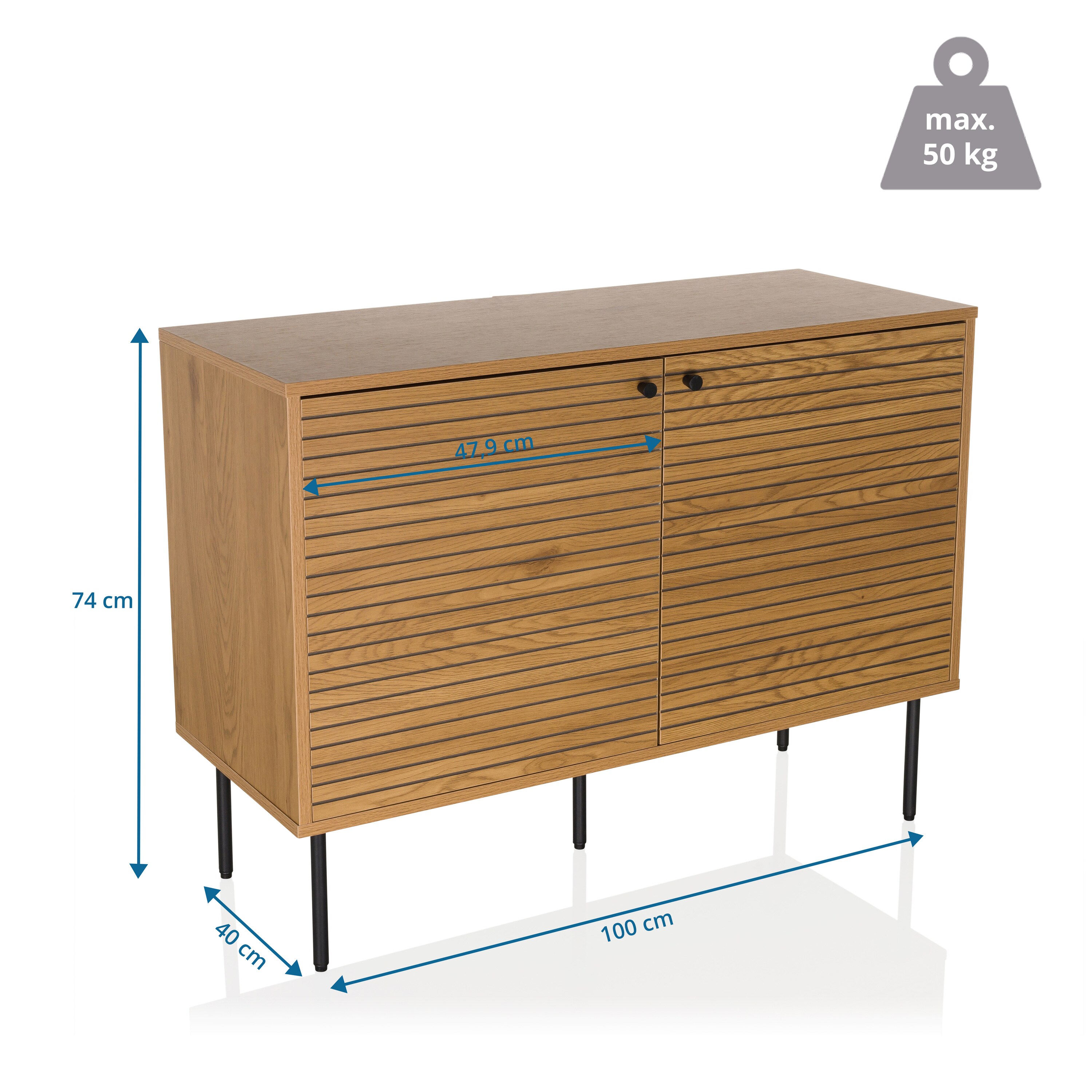 Sideboard LINNO S Melaminharzbeschichtete Spanplatte hjh LIVING