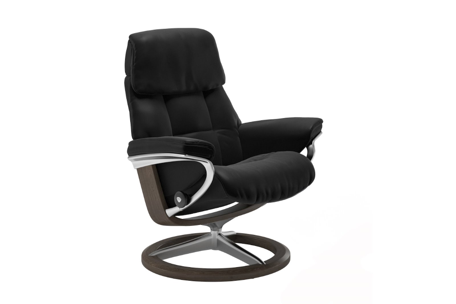 Ruby lenestol Hud Batick Black - Signature - valnøtt - krom