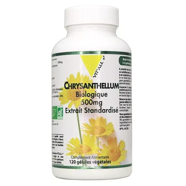 Vit'all+ Crisântemo 500mg Orgânico 120 Cápsulas Vegetais