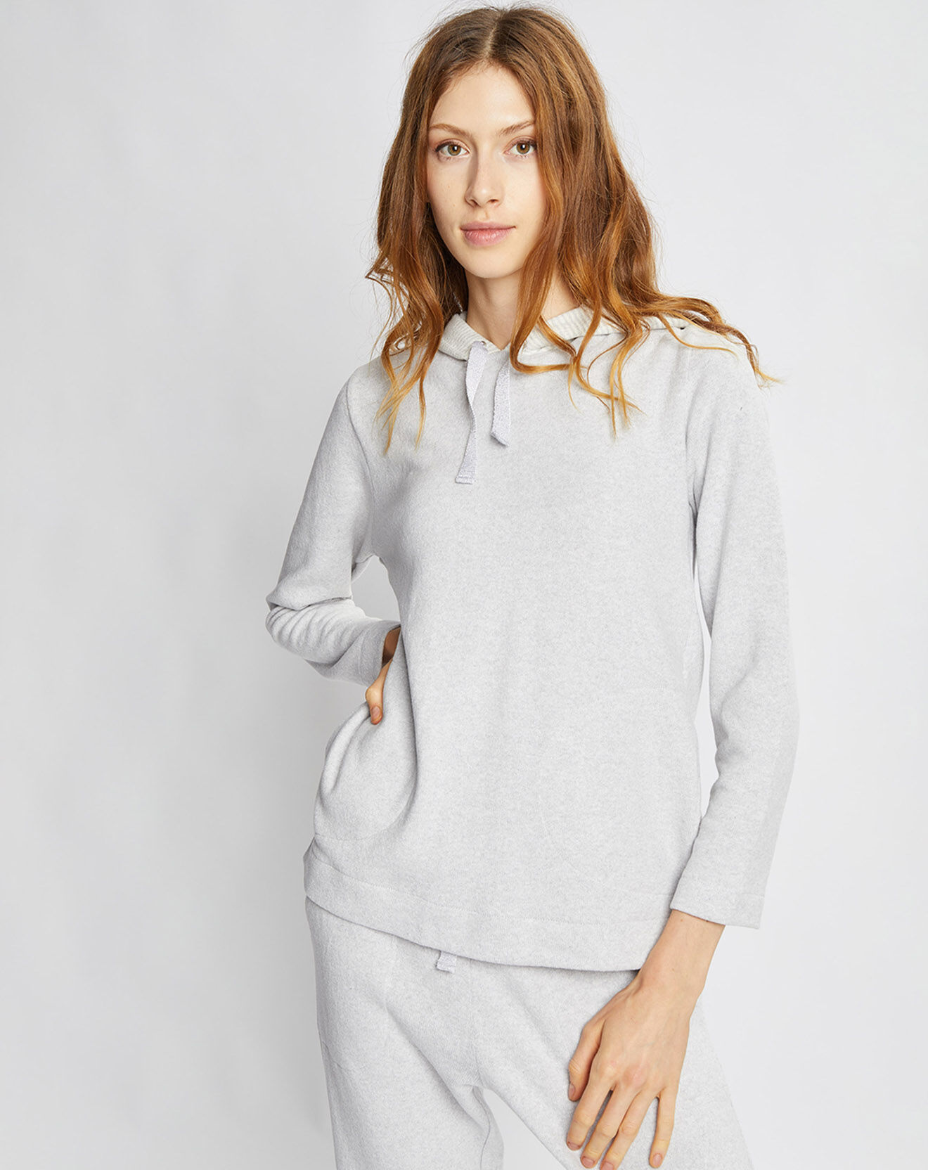 Le Chat Sweat Sweethome blanc/gris chiné