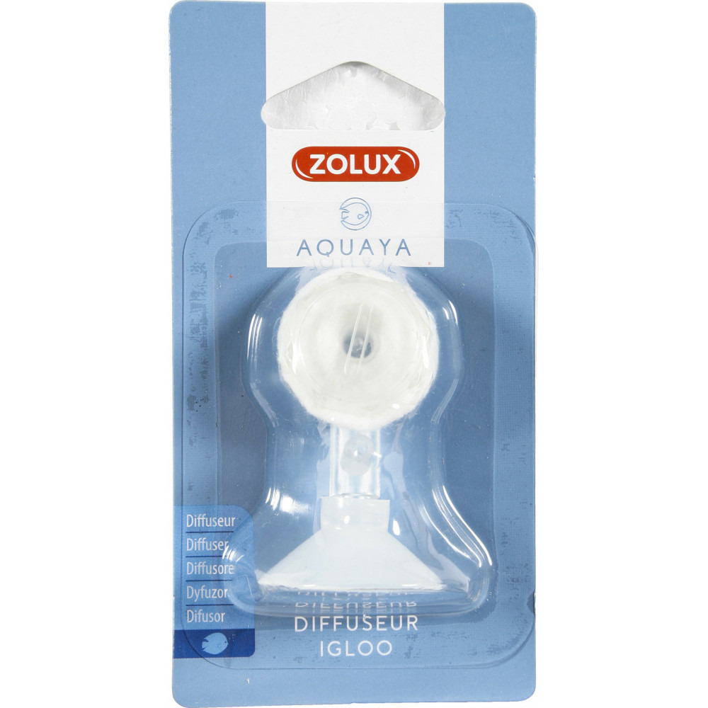 Diffuseur d'air igloo. Réglable à ventouse avec mousse pour aquarium.