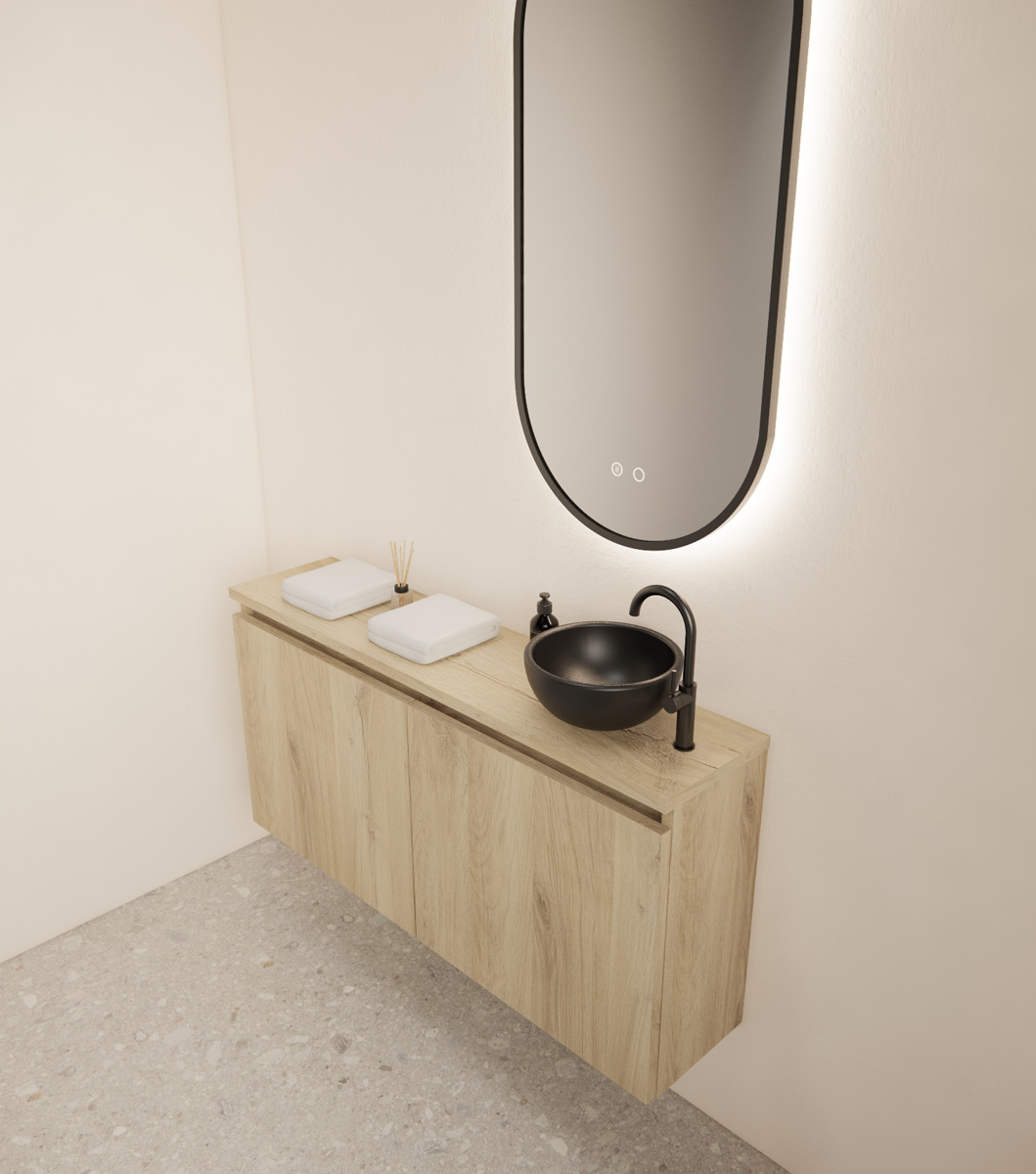 Gliss Design Echo toiletmeubel 100cm artisan eiken
