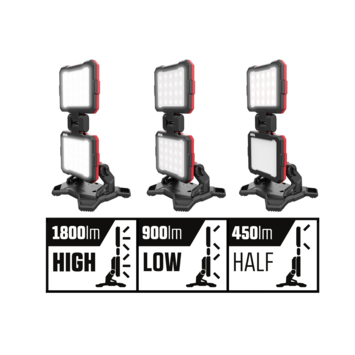 SKIL 20V LED dubbele bouwlamp / werklamp 3157CA met 3 lichtstanden (zonder accu)