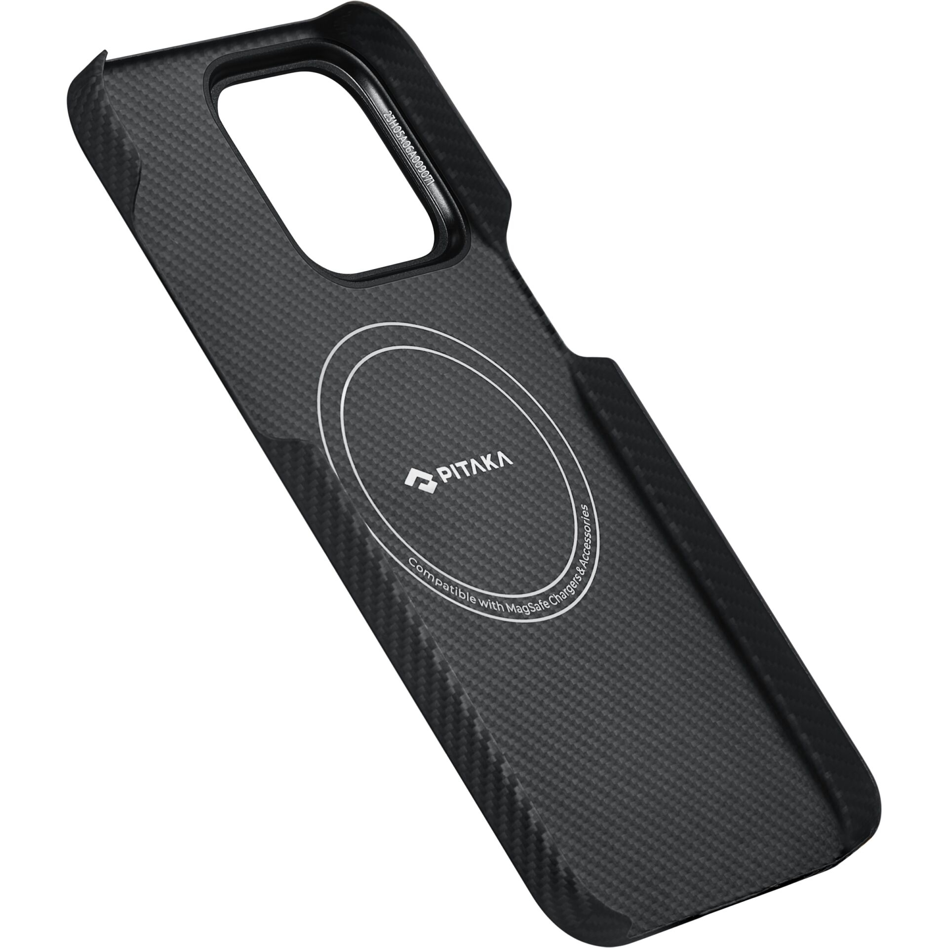 iPhone 15 Pro Max MagEZ MagSafe Case Aramid Schutzhülle (KI1501PMA) - Schwarz / Grau (Carbon)