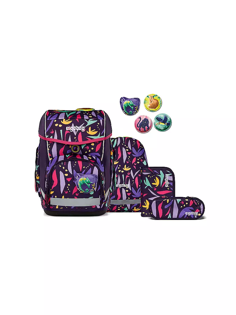 ERGOBAG Schultasche Set 5tlg AmBärzonas CUBO Neo  lila