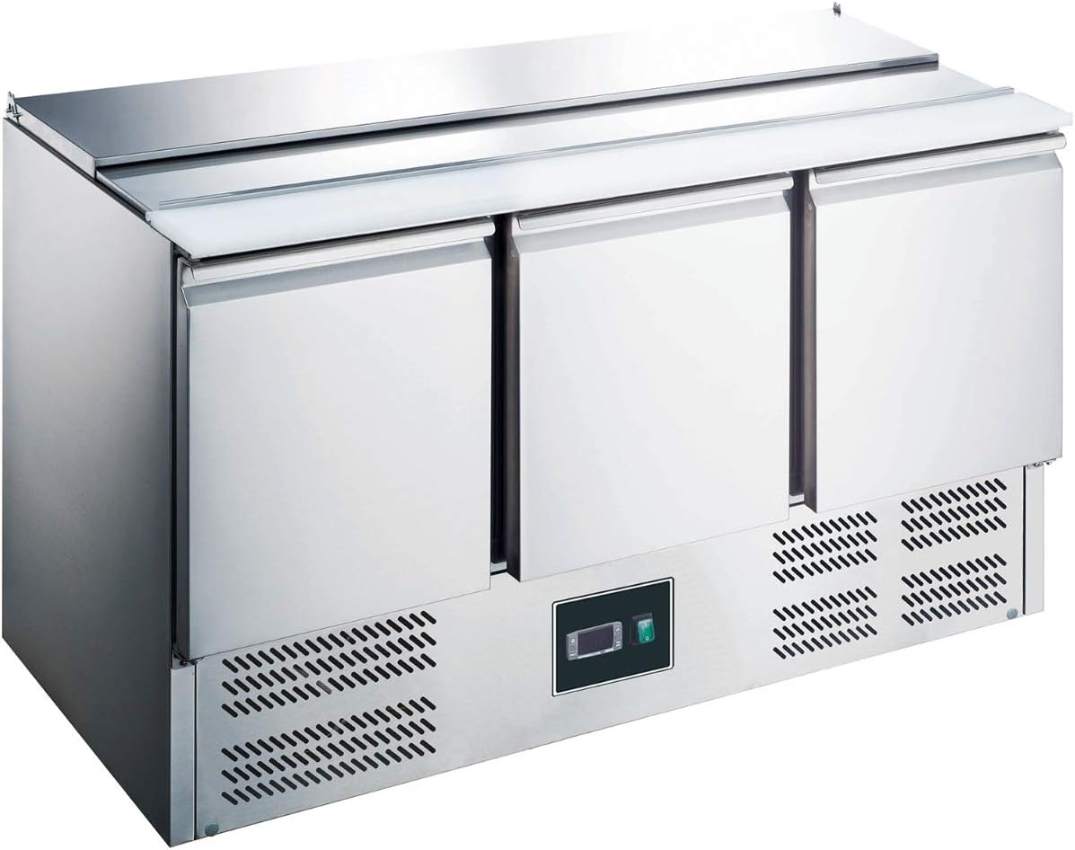 ZORRO - Saladette ZS903-3 Türen - Kühltisch mit Deckel - Salatkühlung - Gastro Kühltheke