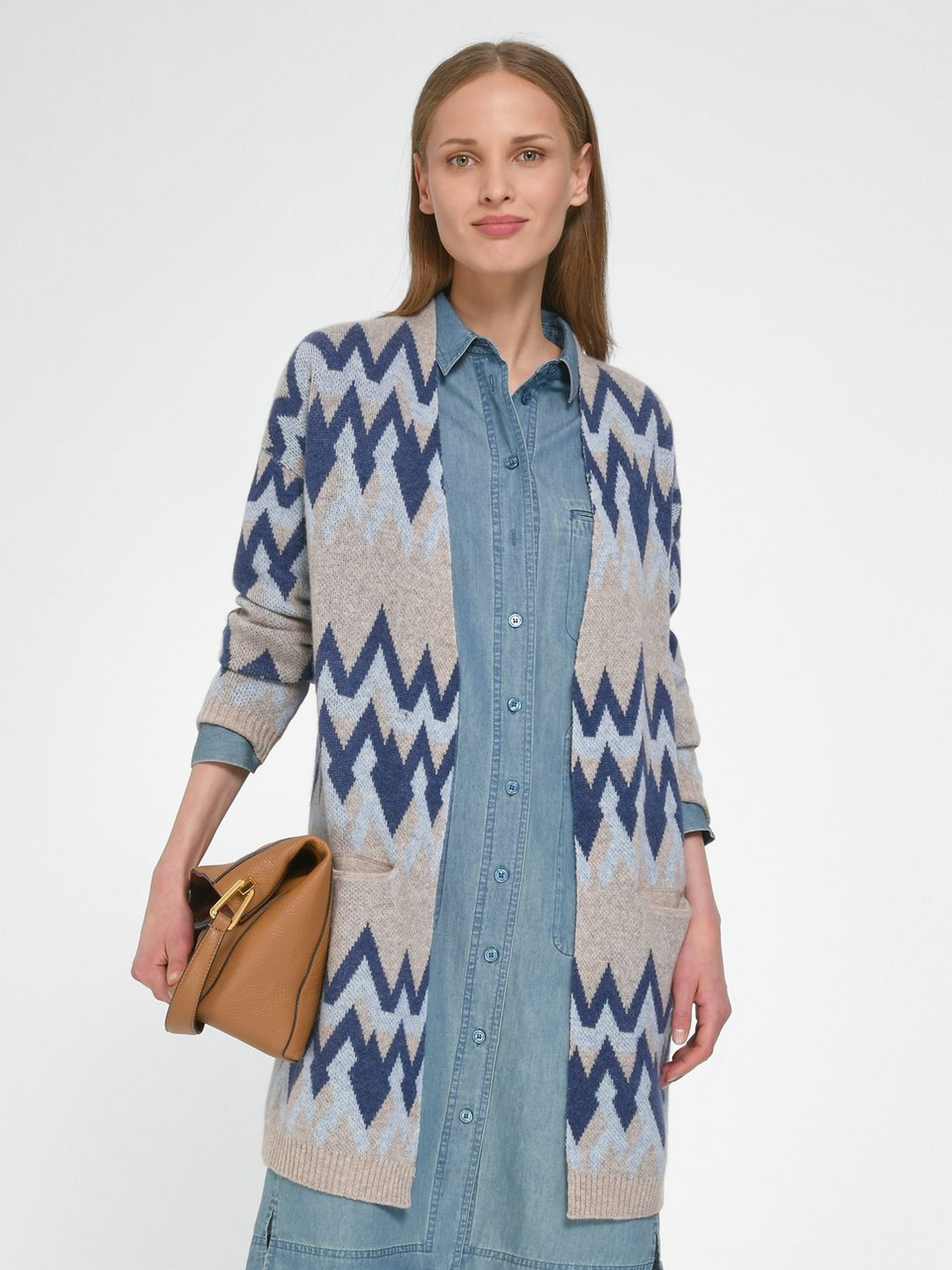Long-Strickjacke
