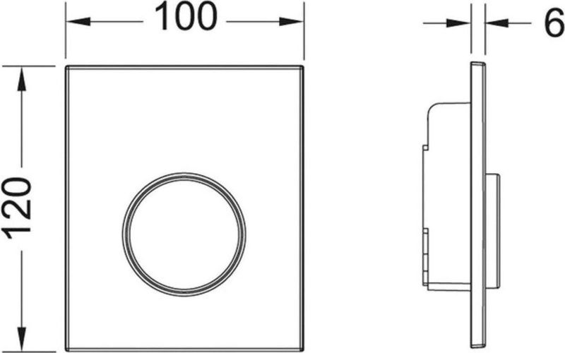 TECE - Loop - Bedieningsplaat - Wit - Kunststof - Inclusief Cartouche