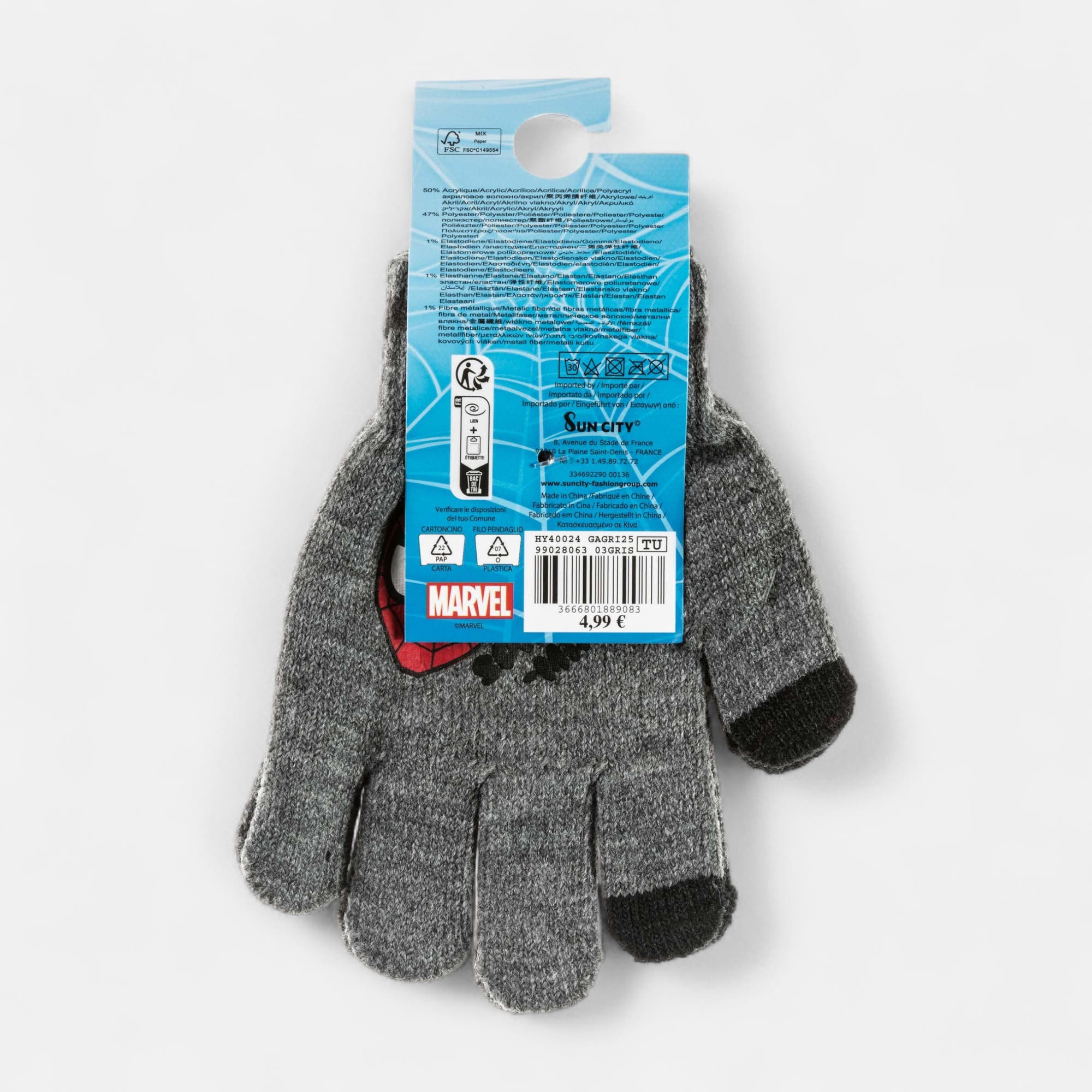 Gants gris