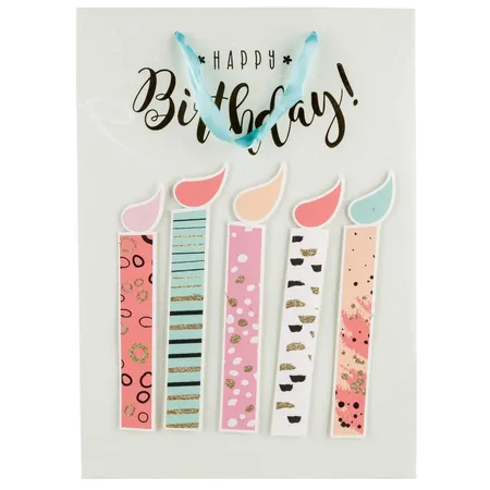 Idena Geschenktasche Happy Birthday FSC-Mix, 34 x 25 x 8 cm