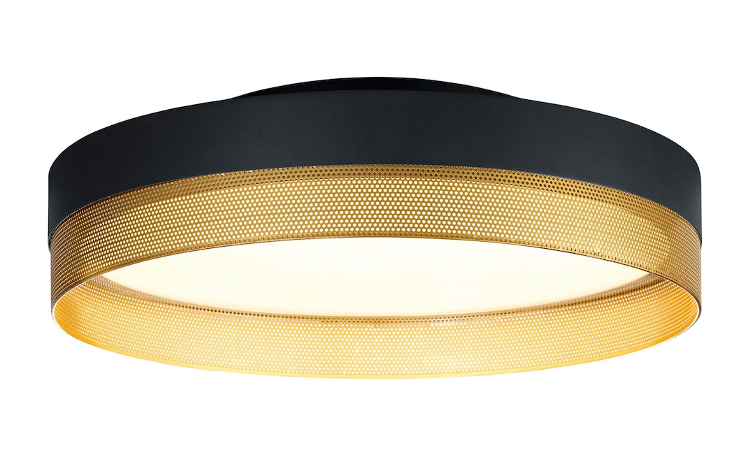 HELL LED Deckenlampe MESH 45 cm schwarz /goldfarbig