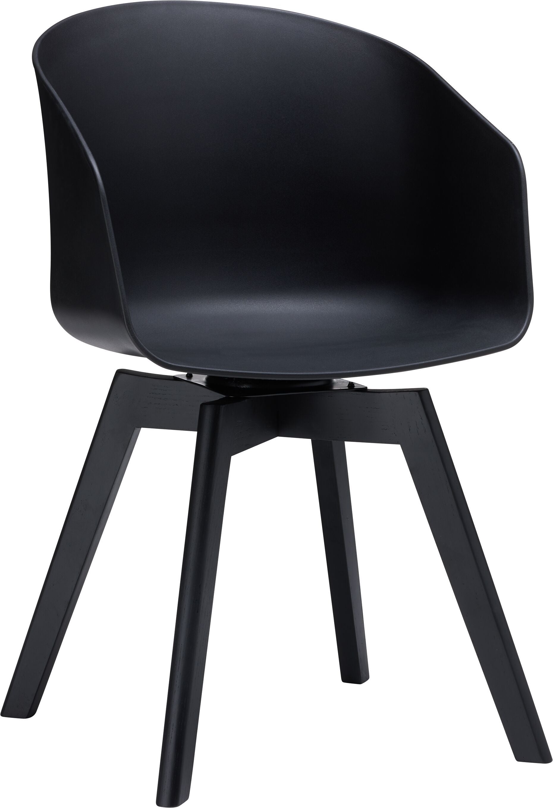GIANNI m.AL Kunst. schwa, Drehfuss schwa - Schwarz / B: 52.0 cm x T: 55.0 cm x H: 83.5 cm