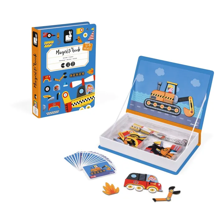 Janod Livre magnétique Bolides Magnéti'book - 50 magnets