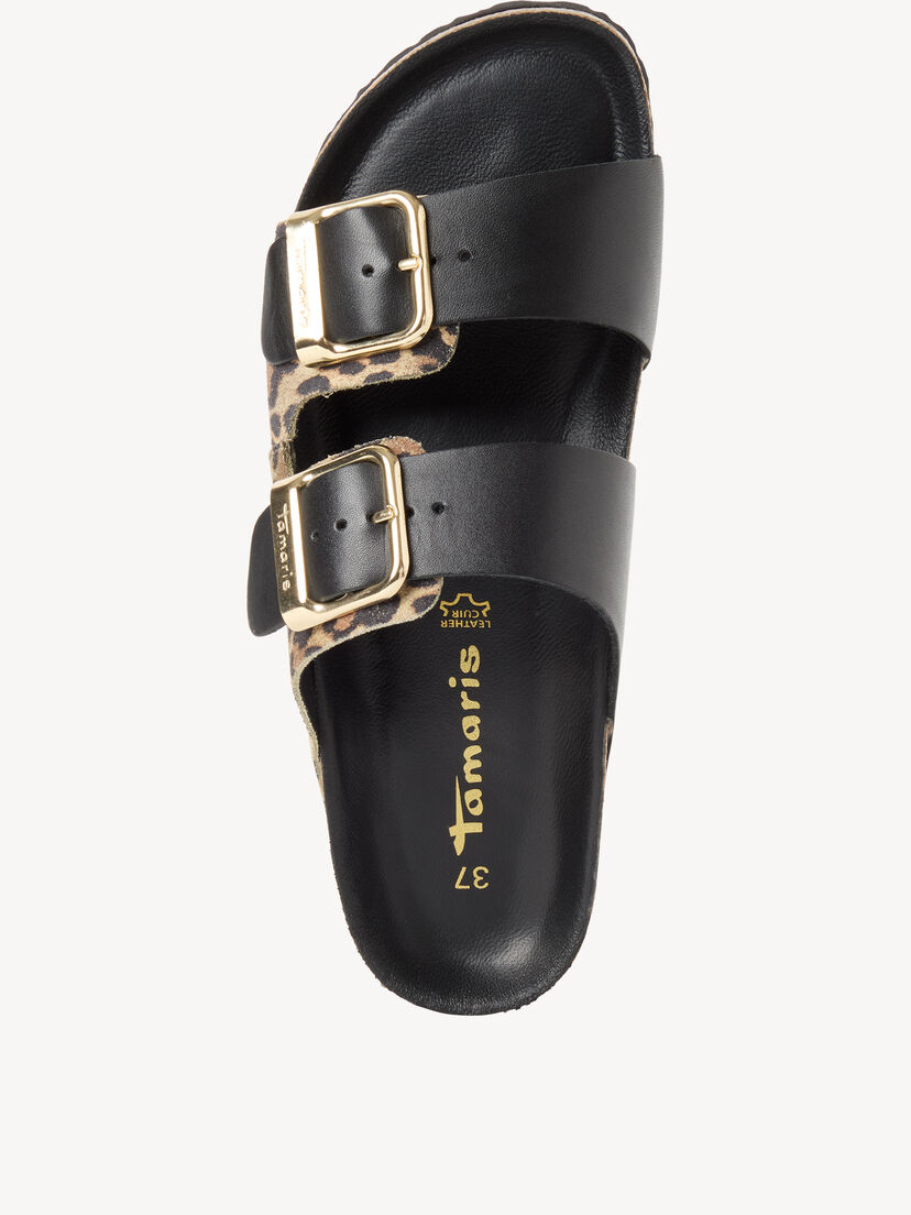 Leren Slipper - zwart