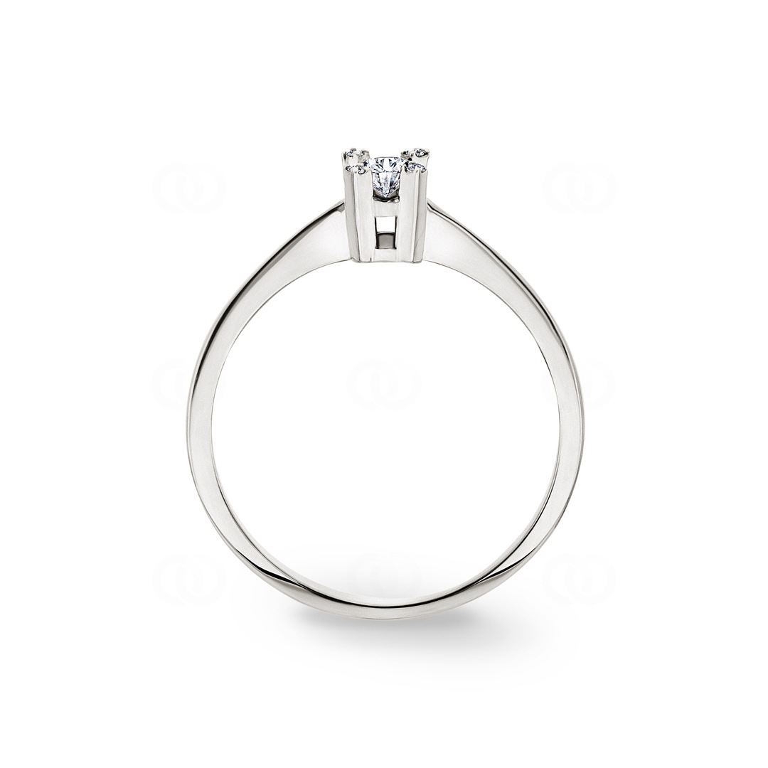 0.16 Karat Diamanten Verlobungsring 750/18 K Weissgold