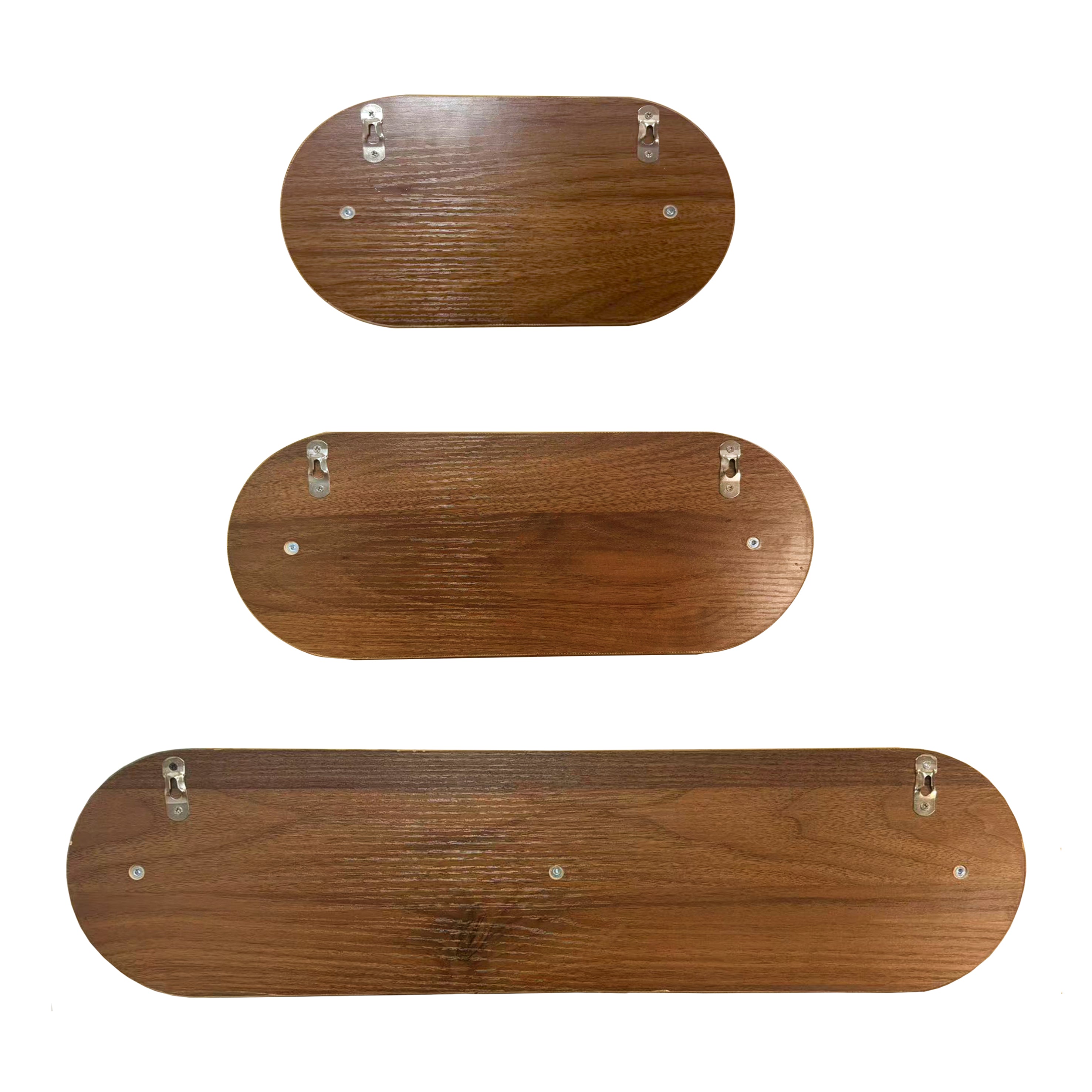 by fonQ Trevo Wandplank - Set van 3 - Walnoot