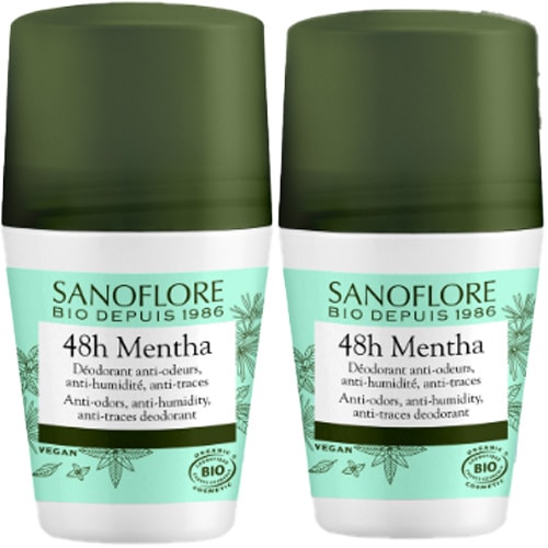 Déodorants roll-on bio 48h - Menthe - 2 x 50 ml