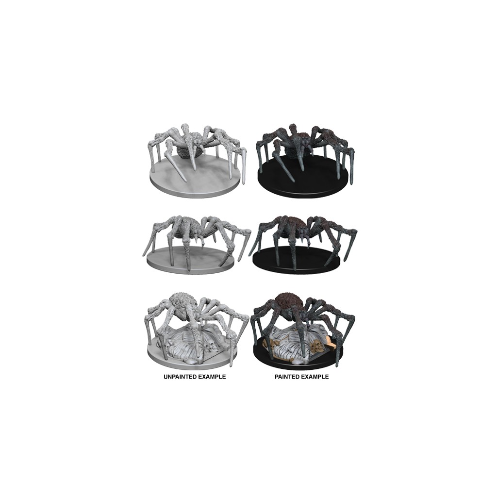 WizKids Deep Cuts Unpainted Miniatures: Spiders