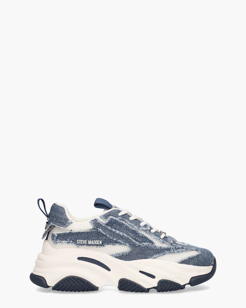 Steve Madden Possession-E Jeansblauw/Wit Damessneakers