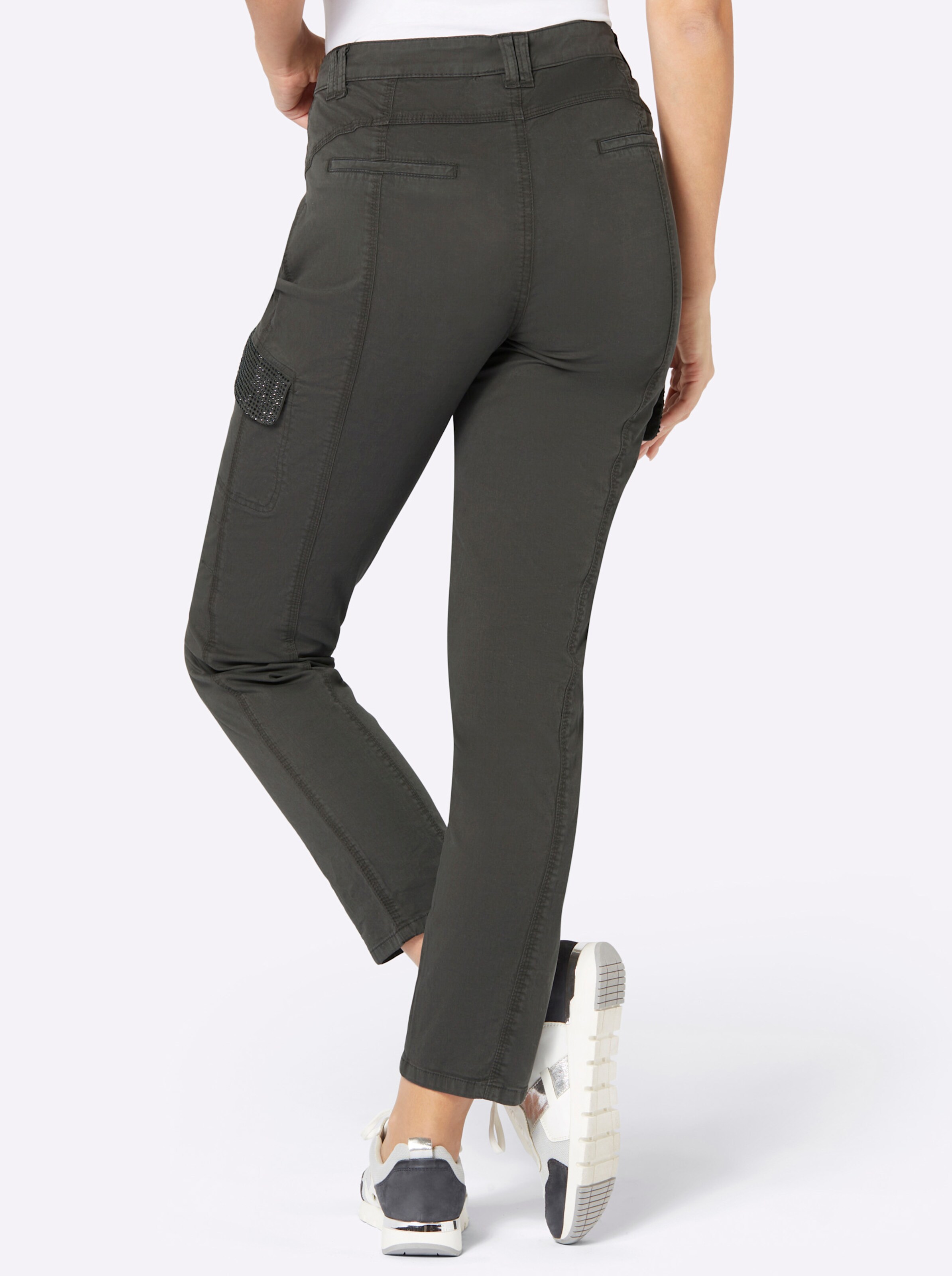 Baumwoll-Lyocell-Hose in graphit