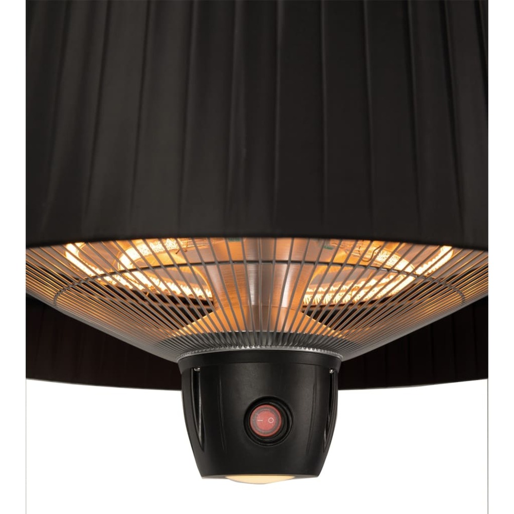 Chauffage suspendu artix compact 1500w halogène noir artix c-hb