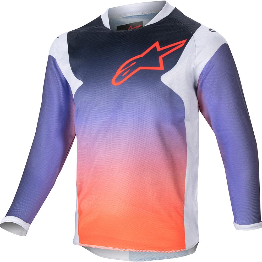 Alpinestars - Maillot enfant Kids Racer Hoen Gris Clair / Noir / Violet / Orange
