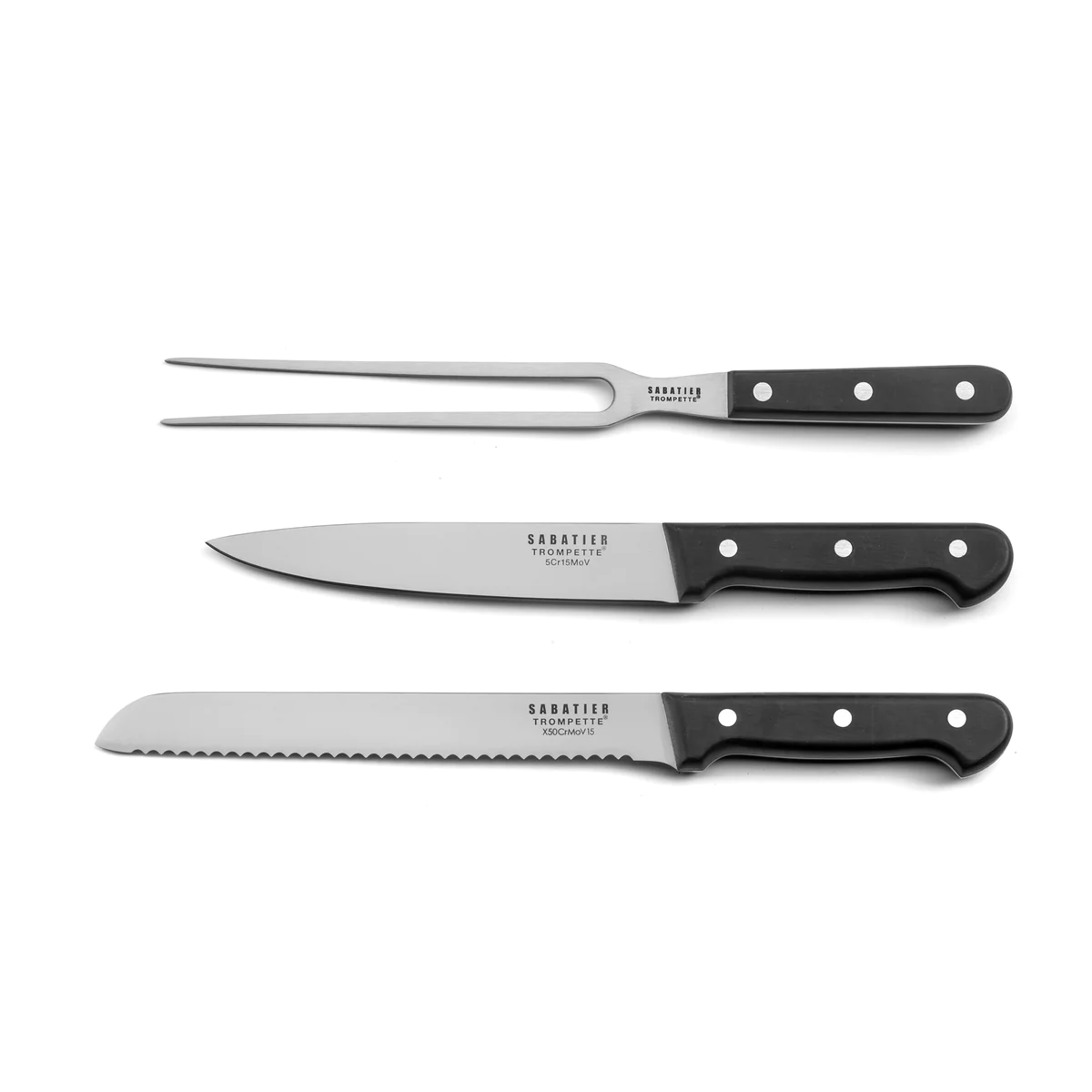 Universal - Set 3 couteaux de cuisine Sabatier Trompette