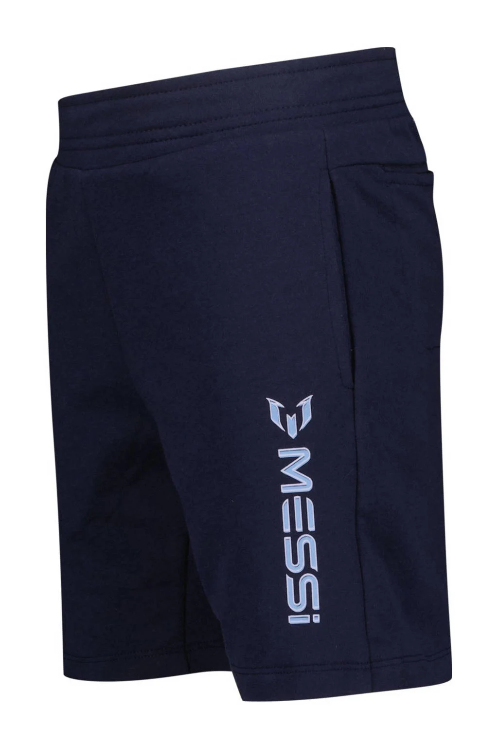 Messi T-shirt + sweatshort wit/donkerblauw