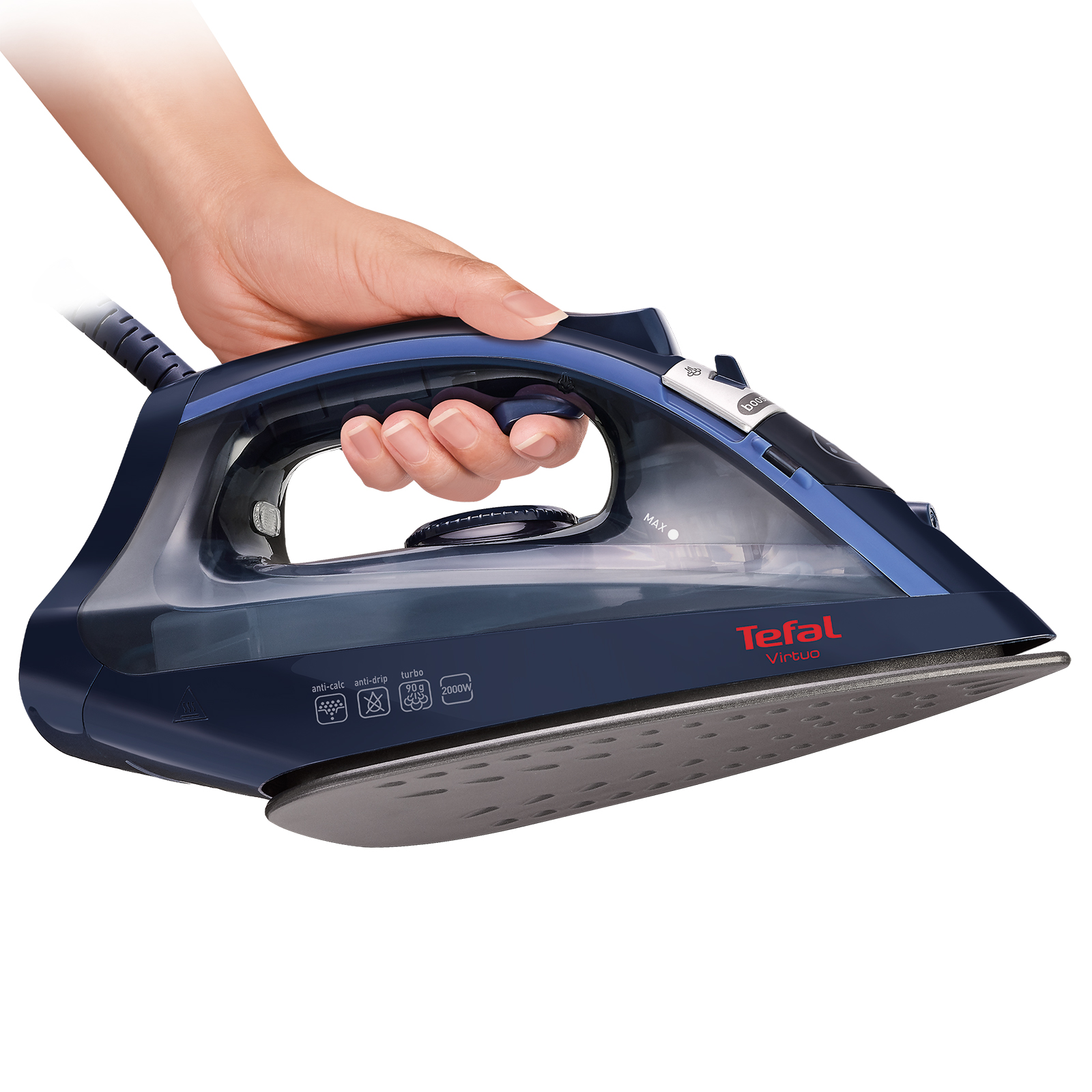 TEFAL Dampfbügeleisen VIRTUO FV1713 - schwarz-blau