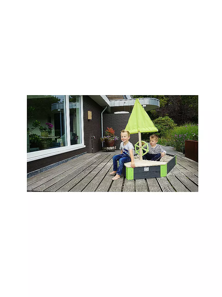 EXIT TOYS Aksent Holzsandkasten Boot 190x90cm keine Farbe