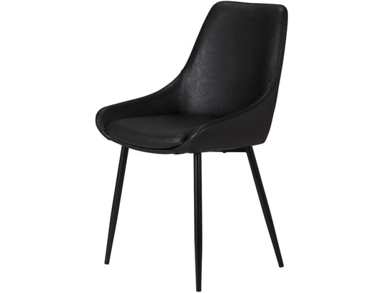 CONCEPT1 - Chaise Lot de 2 C. Bari noir PU