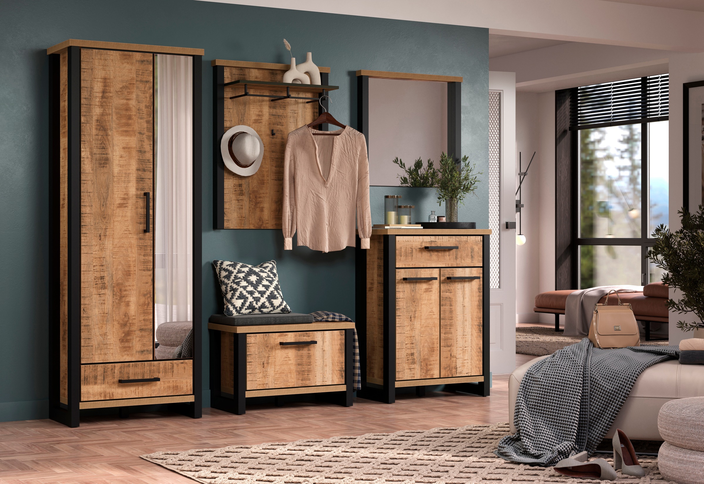 Home affaire Garderoben-Set »Elda« Komplett-Set, 5 Stk. tlg.
